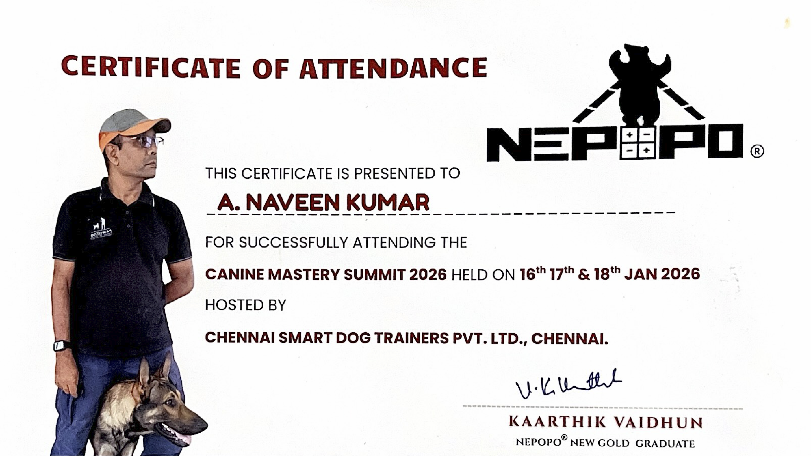 Professional Training Certification 1